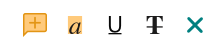 The Markup/annotation toolbar